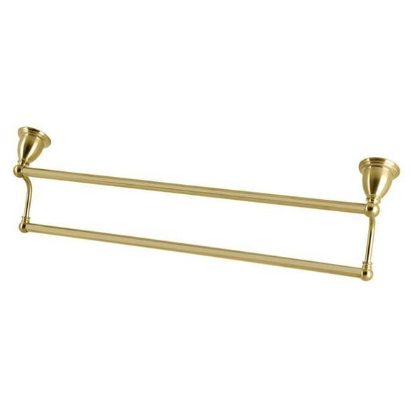 Kingston Brass BA1753BB 24 in. Heritage Dual Towel Bar, Brushed Brass