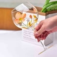 thumbnail image 3 of 21.6Oz Large Glass Goblet, Colorful Hand Painted Flower Stemmed Wine Glasses, 3 of 7