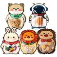 thumbnail image 2 of CNKOO 10Pcs Candy Bag Visible Window Animal Style Cute Little Hedgehog Shape Cookie Sealing Pouch Kitchen Gadget, 2 of 8