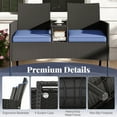 thumbnail image 5 of GVN Outdoor Conversation Sets,Patio Furniture Sets,Patio Loveseat with Built-in Table for Backyard Porch-Navy, 5 of 11