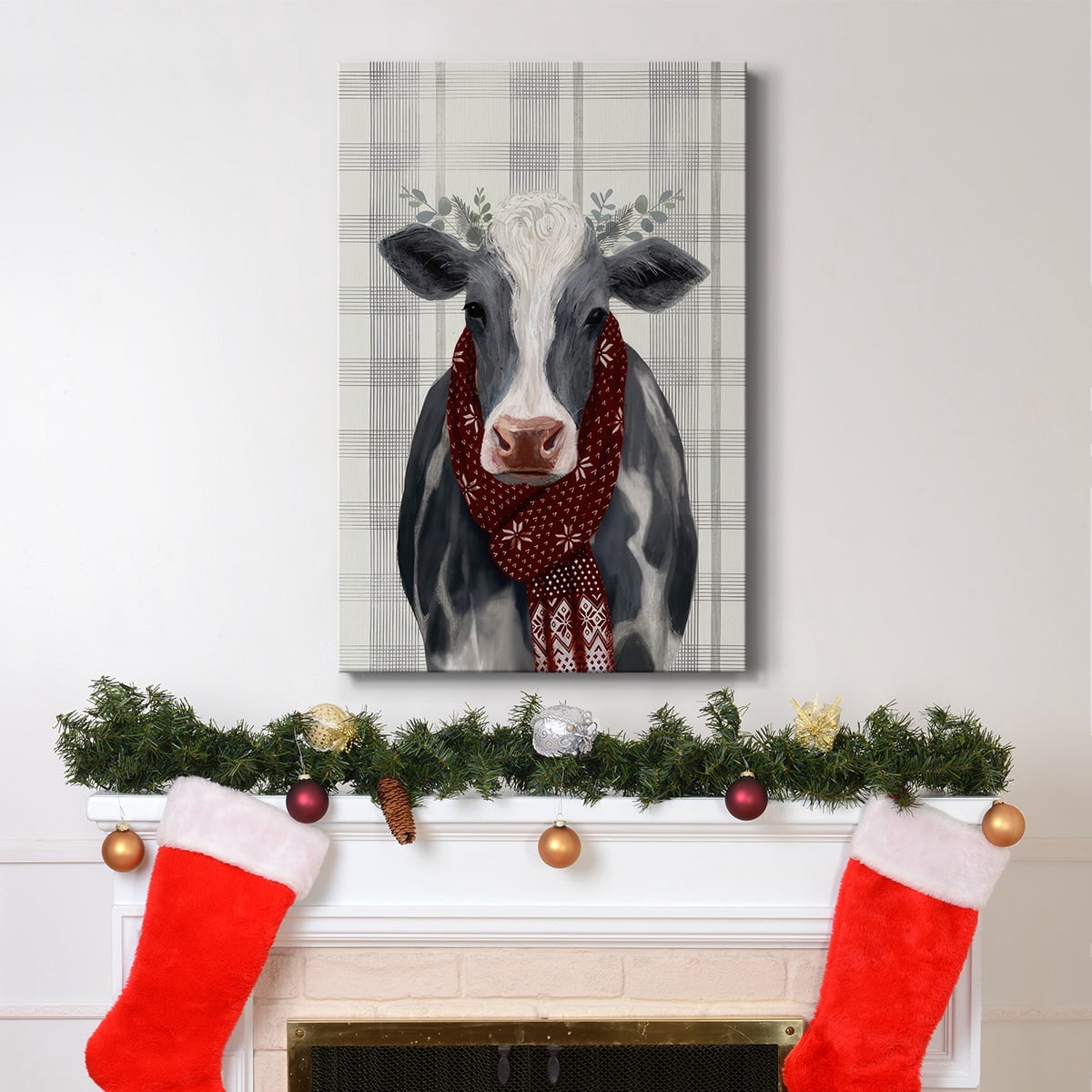 Yuletide Cow II- Gallery Wrapped Canvas