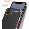 thumbnail image 4 of iPhone 12 Case/iPhone 12 Pro Case, 3-in-1 Luxury Hybrid Hard Plastic with Gold Trim Matte Finish Slim Thin Phone Case for Apple iPhone 12/12 Pro (6.1")(2020), 4 of 7
