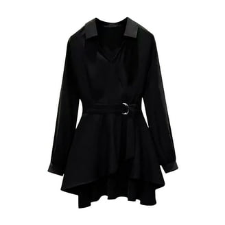 Womens Single-Breasted Blazer Dress Business Casual High Neck Bell Sleeve  Victoria Formal Midi Dress - Walmart.com