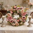 thumbnail image 6 of Japceit Vintage Peony Spring Wreath, Artificial Flower Wreath with Retro Charm for Doorway, Decorative Wreath for Home, Garden, and Seasonal Display, 6 of 6