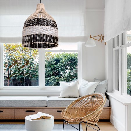

Boho Wicker Chandelier Black Rattan Pendant Light for Kitchen Island Bbonlinedress