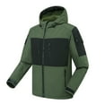 thumbnail image 2 of Mens Windbreaker Zipper Multi Pocket Stand Up Collar Solid Color Stormtrooper Green XL Zip Front Windbreaker Jacket, 2 of 8