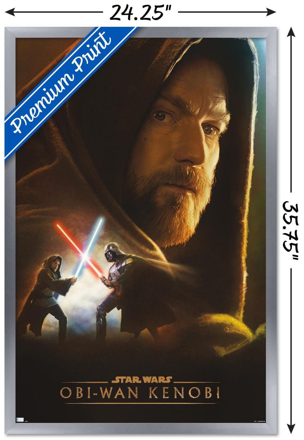 Star Wars: Obi-Wan Kenobi - Obi-Wan Collage Wall Poster, 22.375" x 34" Framed