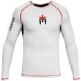 thumbnail image 4 of Meister Rush Premium Long-Sleeve Rash Guard for MMA, BJJ & Diving - White/Red, 4 of 4