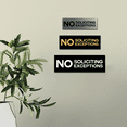 thumbnail image 4 of Basic No Soliciting No Exceptions Sign (Brushed Silver) - Small, 4 of 5