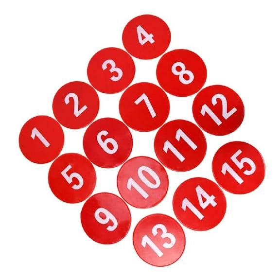 Necvior 15Pcs Spots Markers Nonslip Floor Dots for Gym, Flat Cones with Number Agility Markers Spots for Sports Soccer Training