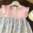 thumbnail image 4 of KPOPLK Toddler Baby Girl Dresses Sleeveless Little Kid Solid Summer Beach Sundress Party Hawaii Outfits(12-18 Months,Pink), 4 of 4