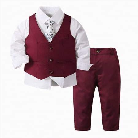 Baby Toddler Kids Boy Clothing Set Little Boys Fall/Winter Solid Color Long Sleeve Pocket 0 6 12 18 24 Months 2T 3T 4T Party Wear 2 Piece