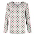 thumbnail image 4 of Camisas Navideñas Para Mujer Tops de Manga Larga Moda Estampado de Navidad Cuello Redondo Top Blusa Jersey Odeerbi ODB202219, 4 of 5