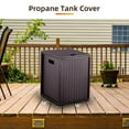 thumbnail image 4 of KTENME 2024 New Propane Metal Tank Cover Table for Gas Fire Pits, Gas Tank Holder Storage Side Table for 20 Pound Propane Tank, 16-inch Hideaway Table with Side Handles, 4 of 6