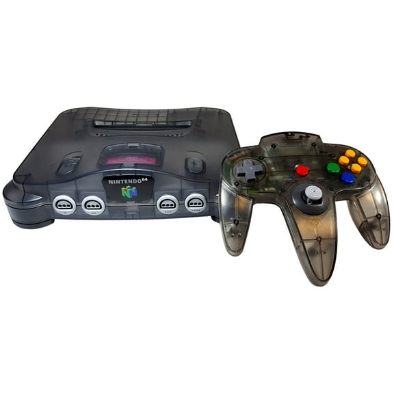 Restored Nintendo 64 Smoke Gray Video Game Console with Matching Controller N64 (Refurbished)