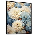 thumbnail image 2 of Designart "Beige, White, And Blue Mums Painting II" Mums Floater Framed Wall Decor, 2 of 5