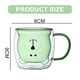 thumbnail image 2 of Linda taza de té con forma de oso, taza de café con asa, taza de leche de 250 ml, taza de café de vidrio con doble aislamiento, cumpleaños personal, día de San Valentín y regalo de vidrio para, 2 of 5