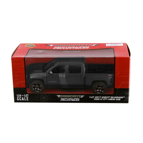 2017 Chevy Silverado 1500 LT Z71 Crew Cab Truck, Black - Showcasts 71348BK - 1/27 Scale Diecast Model Car
