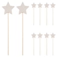 thumbnail image 1 of Kit de 10 varitas mágicas de madera con forma de estrella para niños: crea tu propia varita de princesa. Varita mágica de madera sin terminar para manualidades., 1 of 7