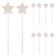 thumbnail image 1 of Kit de 10 varitas mágicas de madera con forma de estrella para niños: crea tu propia varita de princesa. Varita mágica de madera sin terminar para manualidades., 1 of 7