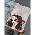 thumbnail image 3 of Girl With Fox Spirit Mask T-Shirt Women -Smartprints Designs, Female 5X-Large, 3 of 4