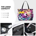 thumbnail image 2 of Lsque Geometry Dash Beach Travel Bag - Water-Resistant, Large Capacity Lightweight Tote with 7 Pockets for Women and Men - Perfect for Beach, Pool, Gym, and Travel, 2 of 6