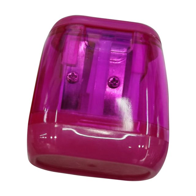 NAOJIE Hand Held Pencil Sharpener,Pencil Sharpener,Colored Pencil Sharpener,Pencil Sharpener for Kids,Double Hole Pencil Sharpener with Cover,Safe And Reliable for Children-Purple