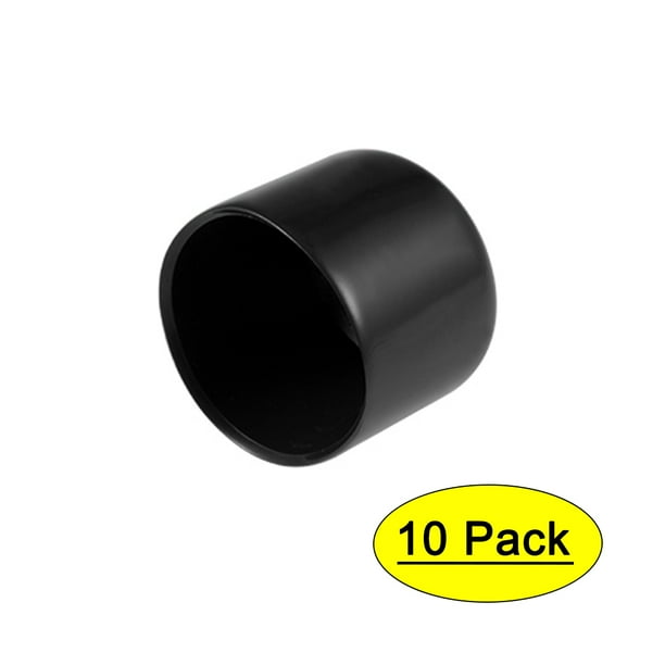 Screw Thread Protectors, 1inch ID Rubber Round End Cap Cover Black