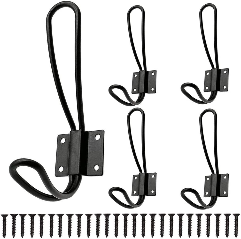 Rustic Wall Hooks,Farmhouse Entryway Hooks 5 Pack Decorative Vintage