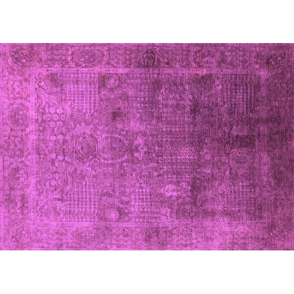 Ahgly Company Indoor Rectangle Oriental Purple Industrial Area Rugs, 6' x 9'