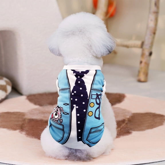 xaoyunyn Adorable Breathable Pet Summer Clothes Set for Small Dogs and Cats 4 Styles Suitable for Yorkie,Chihuahua,Poodle Puppies