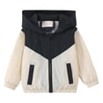 thumbnail image 3 of Kids Back to School Lightweight Jackets Zip up with pockets Coats Boys Girls Sport Windproof Outerwear Outdoor Raincoat with Hood, 3 of 8