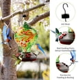 thumbnail image 3 of Large Capacity Glass Bird Feeder,Leakproof Hummingbird Feeders,Garden Bird Feeders,Easy to Clean & Filling,Free Bonus Accessories S-Hook, Ant Moat, Brush and Hemp Rope Included,38oz, 3 of 8