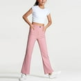 thumbnail image 4 of Huowey Baby Girls Pants Kids Dress Pants Trousers High Stretchy With Pockets Size 5-14 Years Soft Dailywear, 13-14 Years, 4 of 8