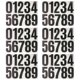 thumbnail image 1 of Adhesive Number Stickers for Garbage Bins - 6 Sheets Durable Waterproof Trash Can Decals, 1 of 4