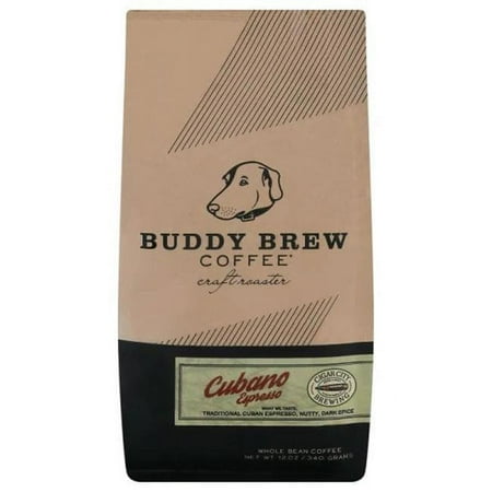 (Price/Case)Buddy Brew - Coffee Whole Bean Cubano Espresso - Case of 6-12 OZ