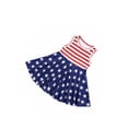 thumbnail image 2 of Toddler Girls Dresses Independence Day Outfits Kids Patriotic Clothes 4th of July Stripe Dress 1-5Y, 2 of 7