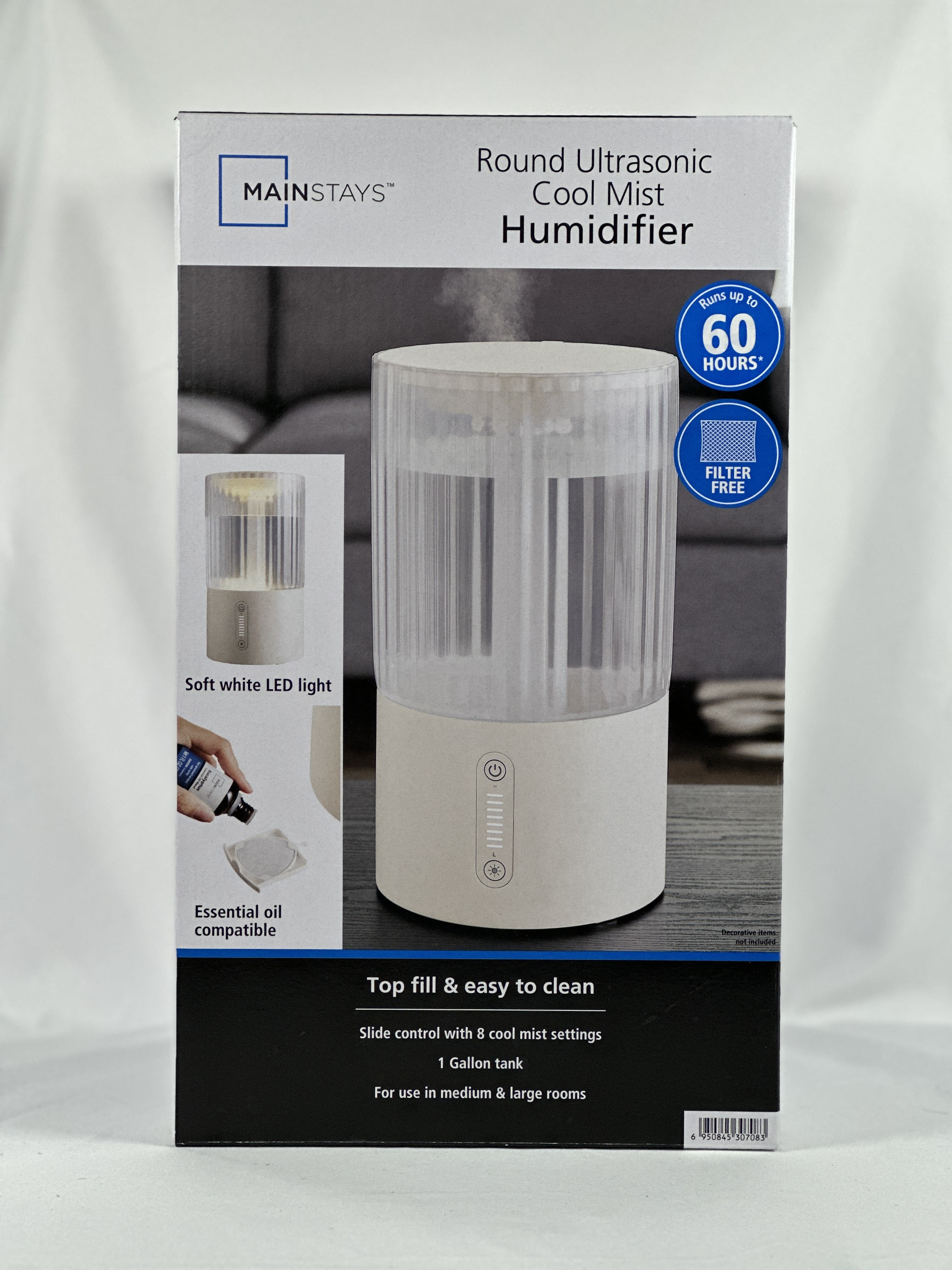 (3 pack) Mainstays Round Ultrasonic Cool Mist Top Fill Humidifier with Aroma, Vanilla Dream