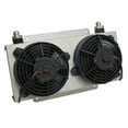 thumbnail image 2 of Derale Fluid Cooler 15840 Hyper-Cool; For Engine Oil/Transmission Fluid; 19 Row Cooler; AN Fitting; -8 AN Inlet; -8 AN Outlet; With 630 Cubic Feet Per Minute Electric Fan, 2 of 5
