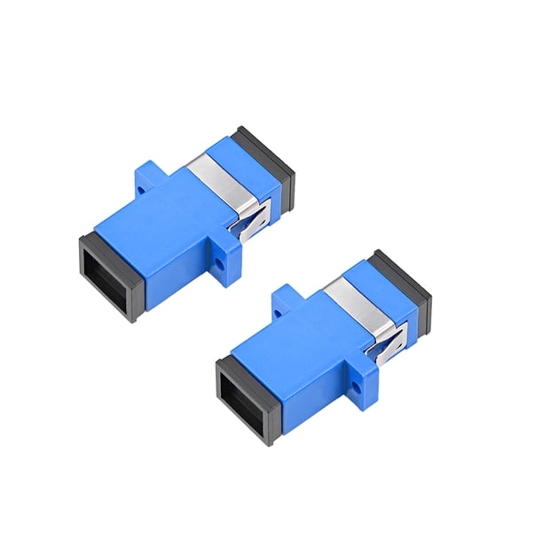 Adaptador de conector de fibra óptica tipo flange SC a SC, 2 piezas, monomodo/multimodo
