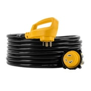 Camco PowerGrip Camper/RV 30-AM/30-AF Power Cord | Rated for 125 Volts/3750 Watts, 25-Foot (55501)