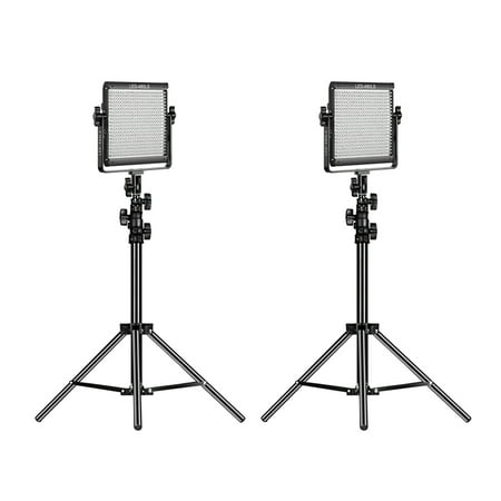 Led Aluminum Alloy Bright Light - GVM LED-480LS 2pcs Dimmable Bi-color LED Video Panel Light and 70inch Stand Lighting Kit CRI97+ TLCI97 2300K-6800K APP Control Aluminum Alloy Housing