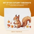 thumbnail image 2 of CYYI Rustic Fall Squirrel Durable Placemat for Dining Table Home Restaurant Pack Of 6 17.7x13inch Heat-Resistant Autumn Leaves Placemat Washable Non-Slip Fade-Resistant Placemat, 2 of 5