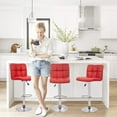 thumbnail image 2 of ZXNYH Counter Height Bar Stools Set of 2 Bar Chairs Counter Height Adjustable Swivel Stool with Back PU Leather Kitchen Counter Stools Dining Chairs Home Bar, 2 of 7