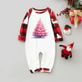 thumbnail image 2 of Your-Sty Pink Christmas Tree Print Christmas Family Matching Pajamas Christmas Pjs Holiday Nightwear Sleepwear Sets Long Sleeve Pjs, 2 of 7