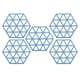 thumbnail image 1 of Tapete para cuencos, mantel individual hexagonal de silicona de 5 piezas, mantel individual hexagonal, tapete para platos, tecnología innovadora, 1 of 8