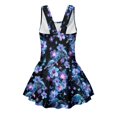 thumbnail image 5 of Uourmeti Glowing Blue Sea Turtle & Hibiscus Floral Print Girls Skirted One Piece Swimsuit Quick Dry Stretch Swim Dress for Beach & Pool, 5 of 8
