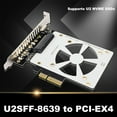 thumbnail image 3 of U.2 SFF-8639 To PCI-EX4 Expansion Card 4000Mb/s High Speed PCIe X4/X8/X16 Slot PCI-E Adapter Card Support U2 NVME SSD GEN4 1pc, 3 of 6