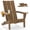 Brown, variant on Tappio Folding Adirondack Chair All Weather HDPE Outdoor Patio Chairs with Detachable Multifunctional Holders and Cup Holders, Fire Pit Chairs for Yard Garden Poolside, Black
