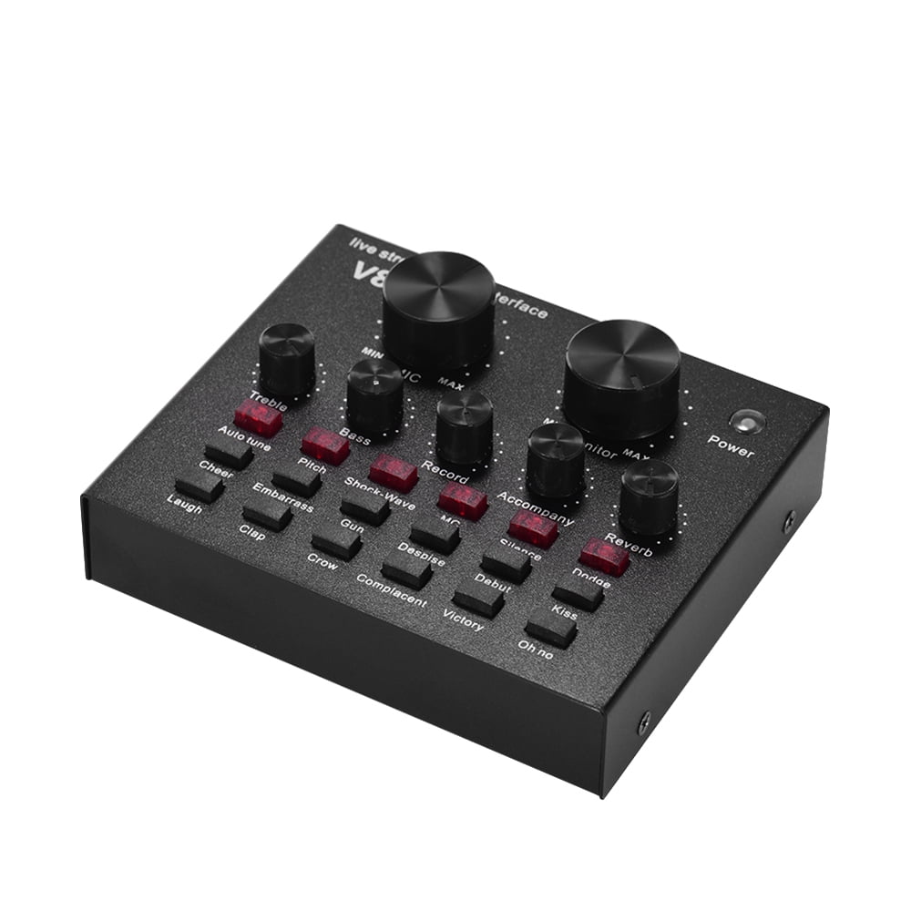 External Audio Mixing Sound Card USB Audio Interface with Multiple